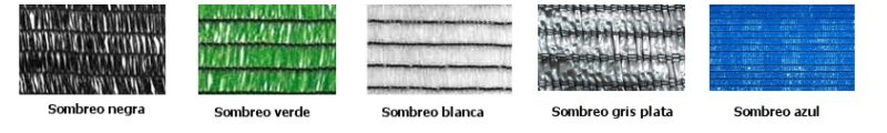 Colores de mallas de sombreo