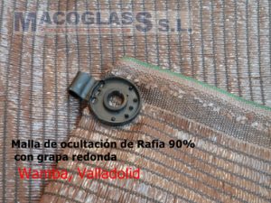 Malla de ocultación con grapa redonda